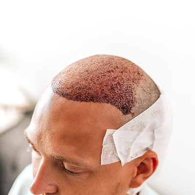 How long will my scalp stay swollen after a hair transplant?